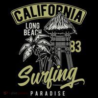 Surfing Long Beach California T-Shirt