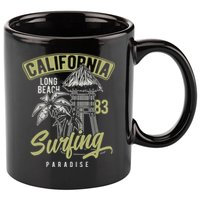 Surfing Long Beach California 11oz C Handle Ceramic Mug