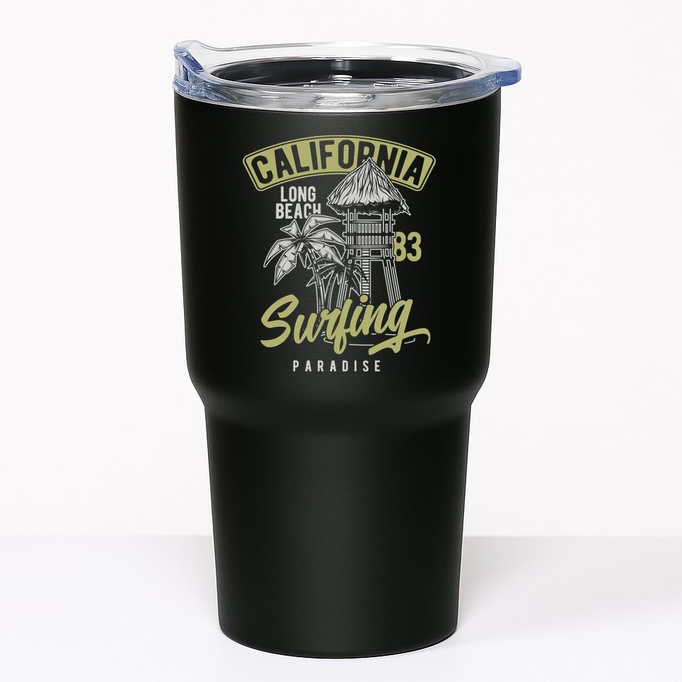 Surfing Long Beach California Tumbler
