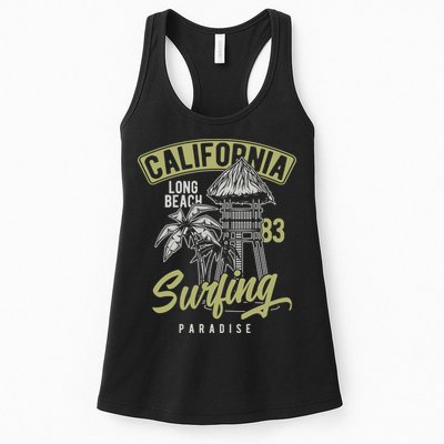 Surfing Long Beach California Womens Tank Top