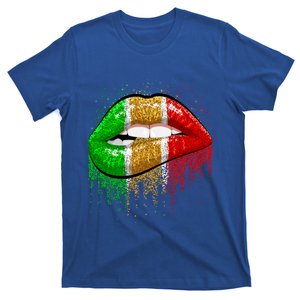 Sexy Lip Biting Black Magic Juneteenth African Flag Gift T-Shirt