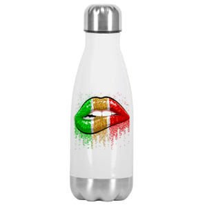 Sexy Lip Biting Black Magic Juneteenth African Flag Gift Stainless Steel Insulated Water Bottle