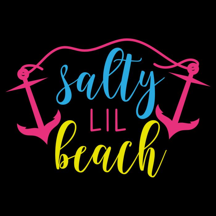 Salty Lil Beach Funny Vacation Drawstring Bag