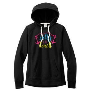 Salty Lil Beach Funny Vacation Women's Fleece Hoodie