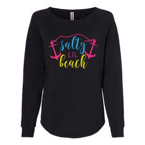 Salty Lil Beach Funny Vacation Womens California Wash Sweatshirt