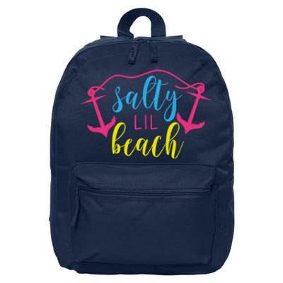 Salty Lil Beach Funny Vacation 16 in Basic Backpack