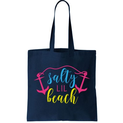 Salty Lil Beach Funny Vacation Tote Bag