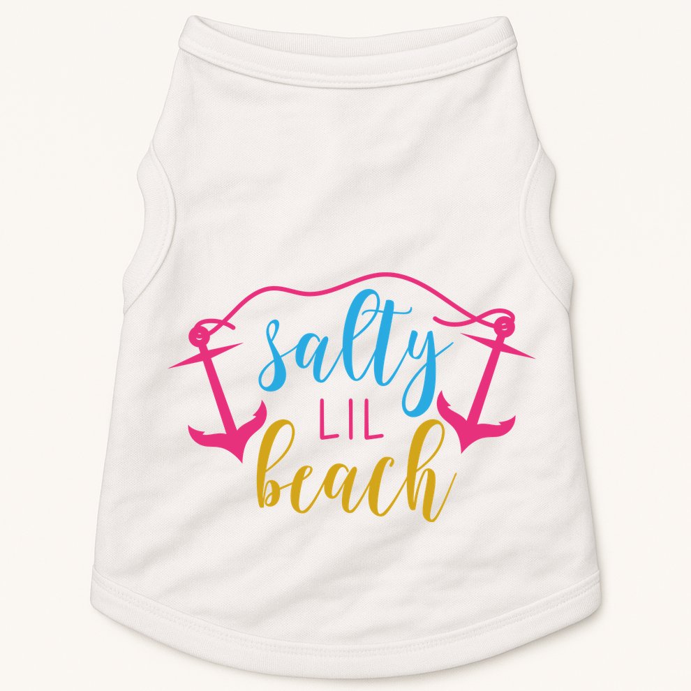 Salty Lil Beach Funny Vacation Doggie Tank