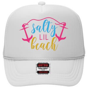 Salty Lil Beach Funny Vacation High Crown Mesh Back Trucker Hat