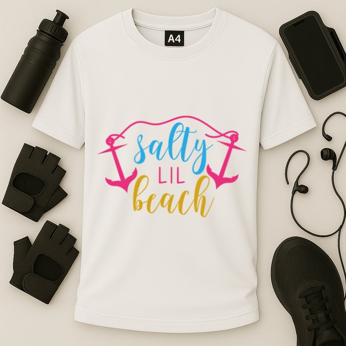 Salty Lil Beach Funny Vacation Performance Shirt