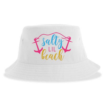 Salty Lil Beach Funny Vacation Sustainable Bucket Hat