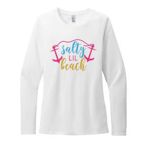 Salty Lil Beach Funny Vacation Womens CVC Long Sleeve Shirt