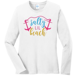 Salty Lil Beach Funny Vacation Ladies Long Sleeve Shirt