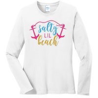 Salty Lil Beach Funny Vacation Ladies Long Sleeve Shirt