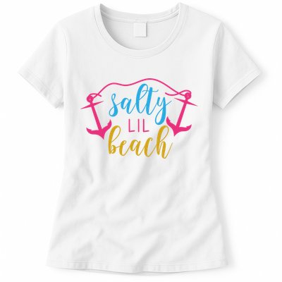 Salty Lil Beach Funny Vacation Womens T-Shirt