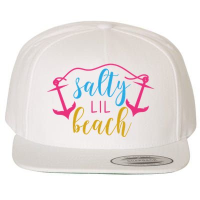 Salty Lil Beach Funny Vacation Wool Snapback Cap