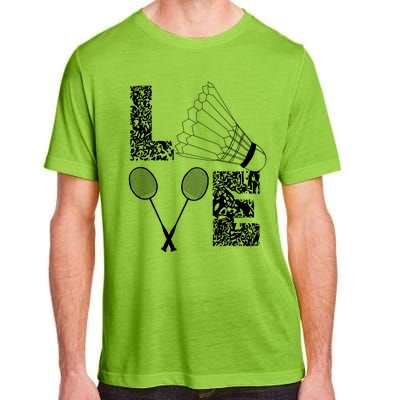 Shuttlecock Love Badminton Racquet Smashs Gift Adult ChromaSoft Performance T-Shirt