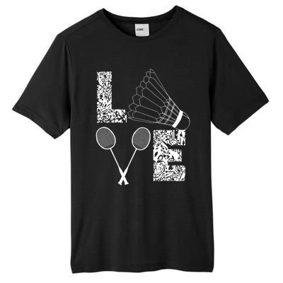 Shuttlecock Love Badminton Racquet Smashs Gift Tall Fusion ChromaSoft Performance T-Shirt