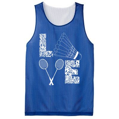 Shuttlecock Love Badminton Racquet Smashs Gift Mesh Reversible Basketball Jersey Tank