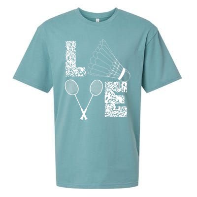 Shuttlecock Love Badminton Racquet Smashs Gift Sueded Cloud Jersey T-Shirt