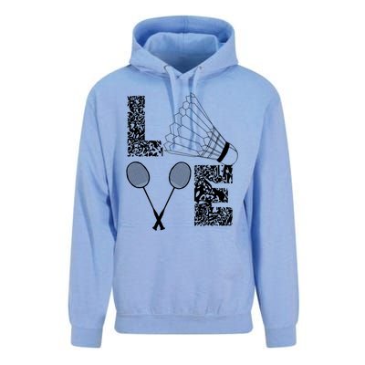 Shuttlecock Love Badminton Racquet Smashs Gift Unisex Surf Hoodie