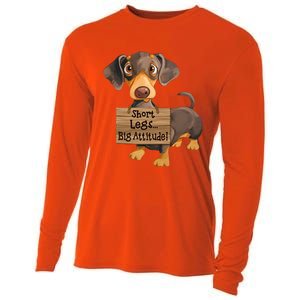 Short Legs Big Attitude Dachshund Cool Gift Cooling Performance Long Sleeve Crew