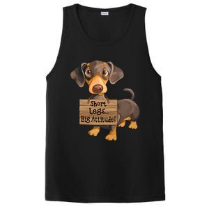 Short Legs Big Attitude Dachshund Cool Gift PosiCharge Competitor Tank