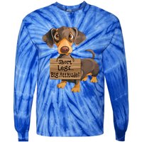 Short Legs Big Attitude Dachshund Cool Gift Tie-Dye Long Sleeve Shirt