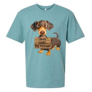 Short Legs Big Attitude Dachshund Cool Gift Sueded Cloud Jersey T-Shirt