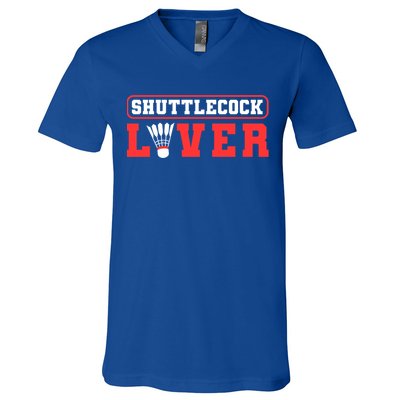 Shuttlecock Lover Badminton Lover Gift V-Neck T-Shirt