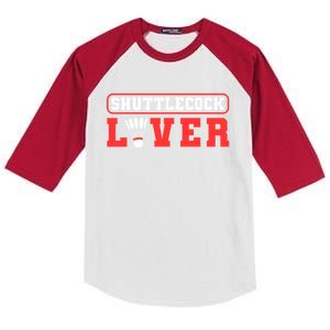 Shuttlecock Lover Badminton Lover Gift Kids Colorblock Raglan Jersey