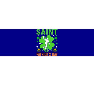 Shamrock Lucky Basketball Player St Patrick's Day Gift Bumper Sticker