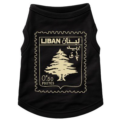 Support Lebanon Beirut Map Lebanese Flag Doggie Tank