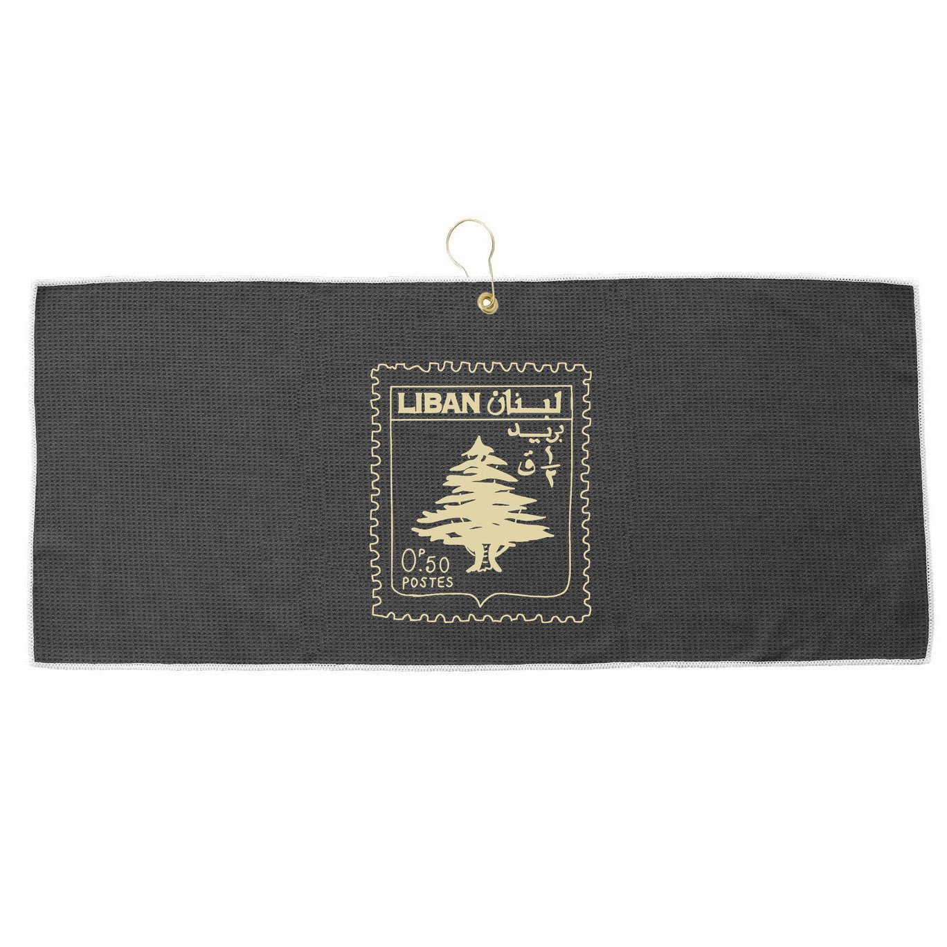 Support Lebanon Beirut Map Lebanese Flag Large Microfiber Waffle Golf Towel