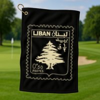 Support Lebanon Beirut Map Lebanese Flag Golf Towel