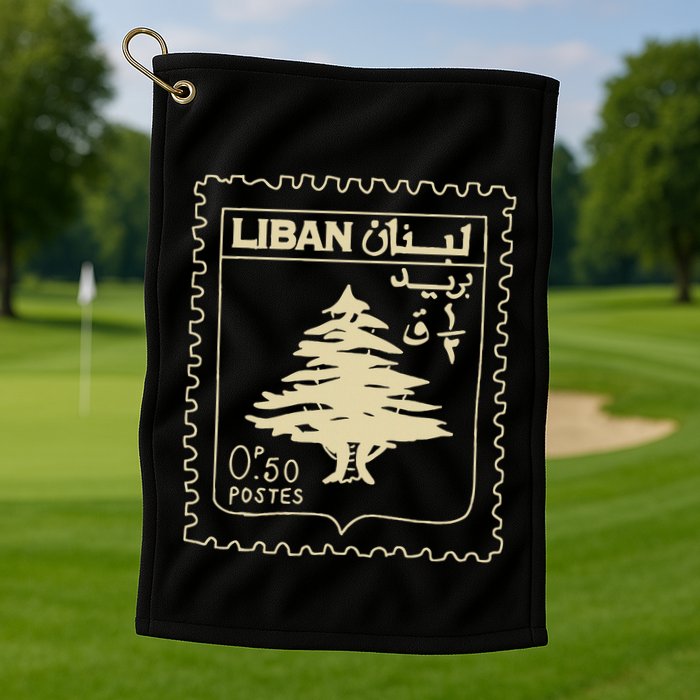 Support Lebanon Beirut Map Lebanese Flag Golf Towel