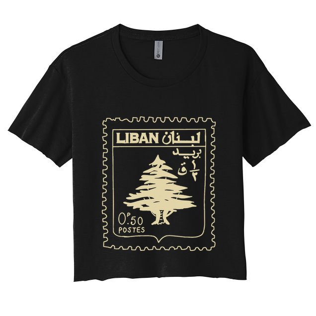 Support Lebanon Beirut Map Lebanese Flag Crop Top