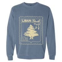 Support Lebanon Beirut Map Lebanese Flag Garment-Dyed Sweatshirt