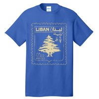 Support Lebanon Beirut Map Lebanese Flag Tall T-Shirt