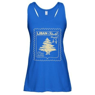 Support Lebanon Beirut Map Lebanese Flag Ladies Essential Flowy Tank