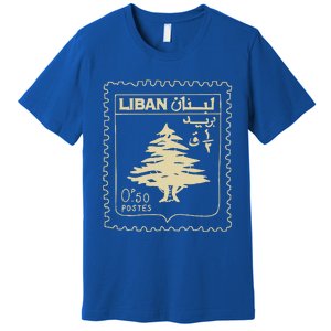 Support Lebanon Beirut Map Lebanese Flag Premium T-Shirt