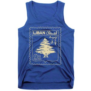 Support Lebanon Beirut Map Lebanese Flag Tank Top