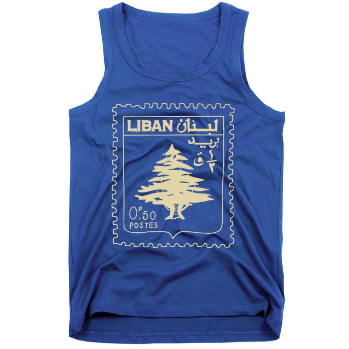 Support Lebanon Beirut Map Lebanese Flag Tank Top