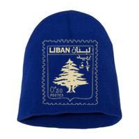 Support Lebanon Beirut Map Lebanese Flag Short Acrylic Beanie