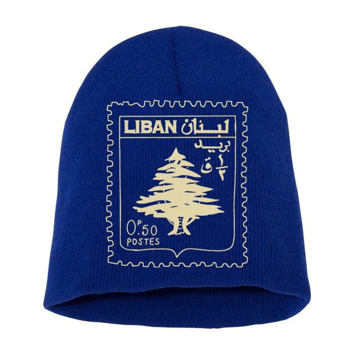 Support Lebanon Beirut Map Lebanese Flag Short Acrylic Beanie