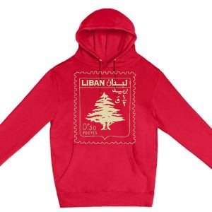 Support Lebanon Beirut Map Lebanese Flag Premium Pullover Hoodie