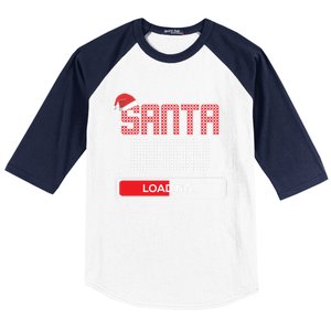 Santa Loading Christmas Family Pregnancy Gift Baseball Sleeve Shirt