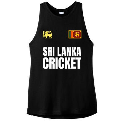 Sri Lanka Cricket 2024 Sri Lankan Cricket Jersey Ladies PosiCharge Tri-Blend Wicking Tank