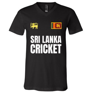 Sri Lanka Cricket 2024 Sri Lankan Cricket Jersey V-Neck T-Shirt