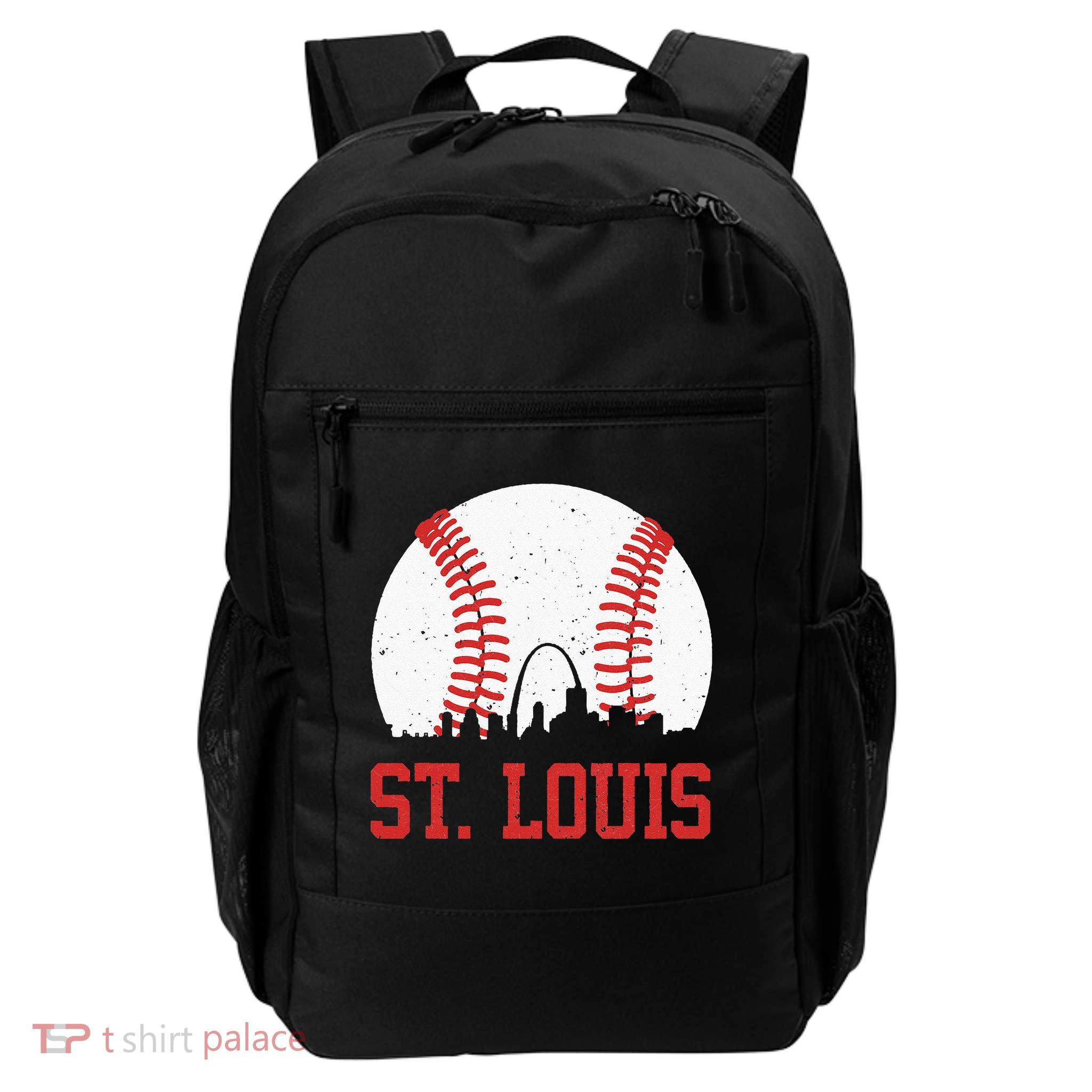 St. Louis Cityscape Vintage Baseball City Backpack